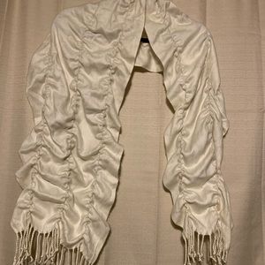 Off white scrunch scarf